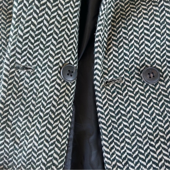 ANINE BING Fishbone Blazer Wool Blend Relaxed Fit Women’s XS Black/Green/White - Picture 10 of 15